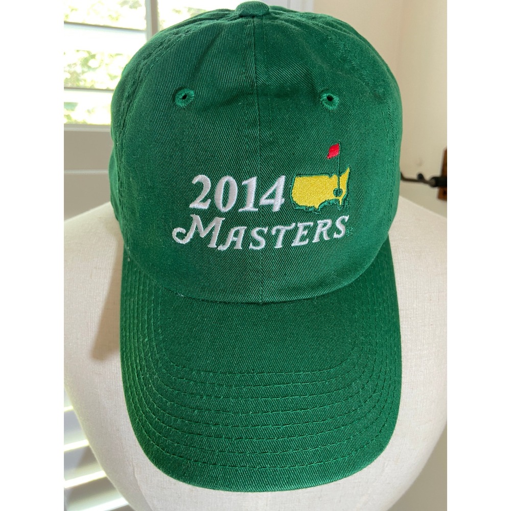 American Needle Masters Hat OS Green 2014 Tournament Golf Dad Cap Sporty Preppy